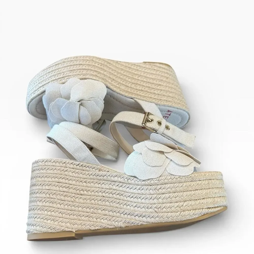 Valentino Garavani Atelier 03 Rose Edition Wedge Sandals EU 37.5 US 7.5